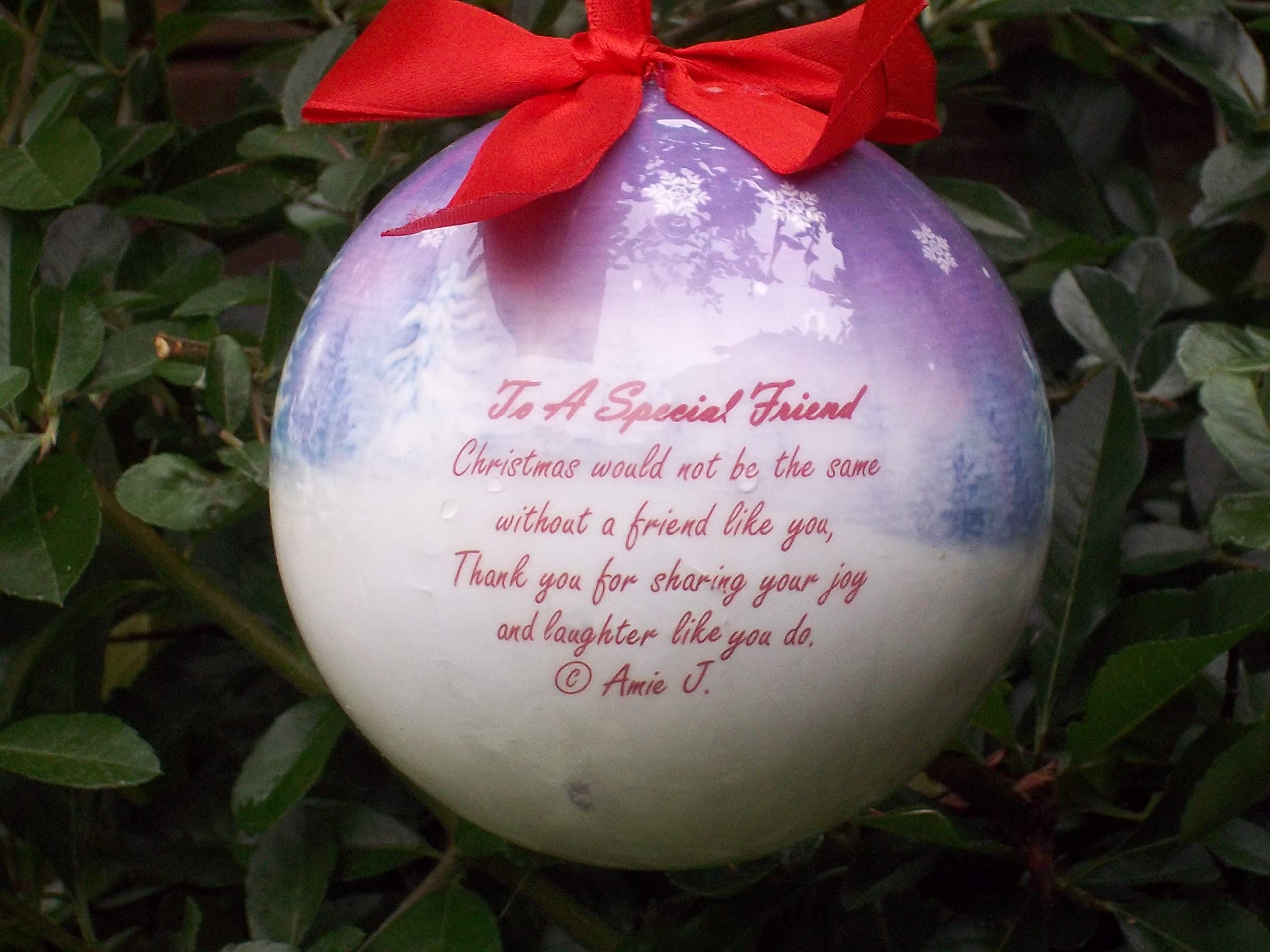 Top-Of-The-Glass A Special Friend Personalised Unbreakable Christmas Bauble