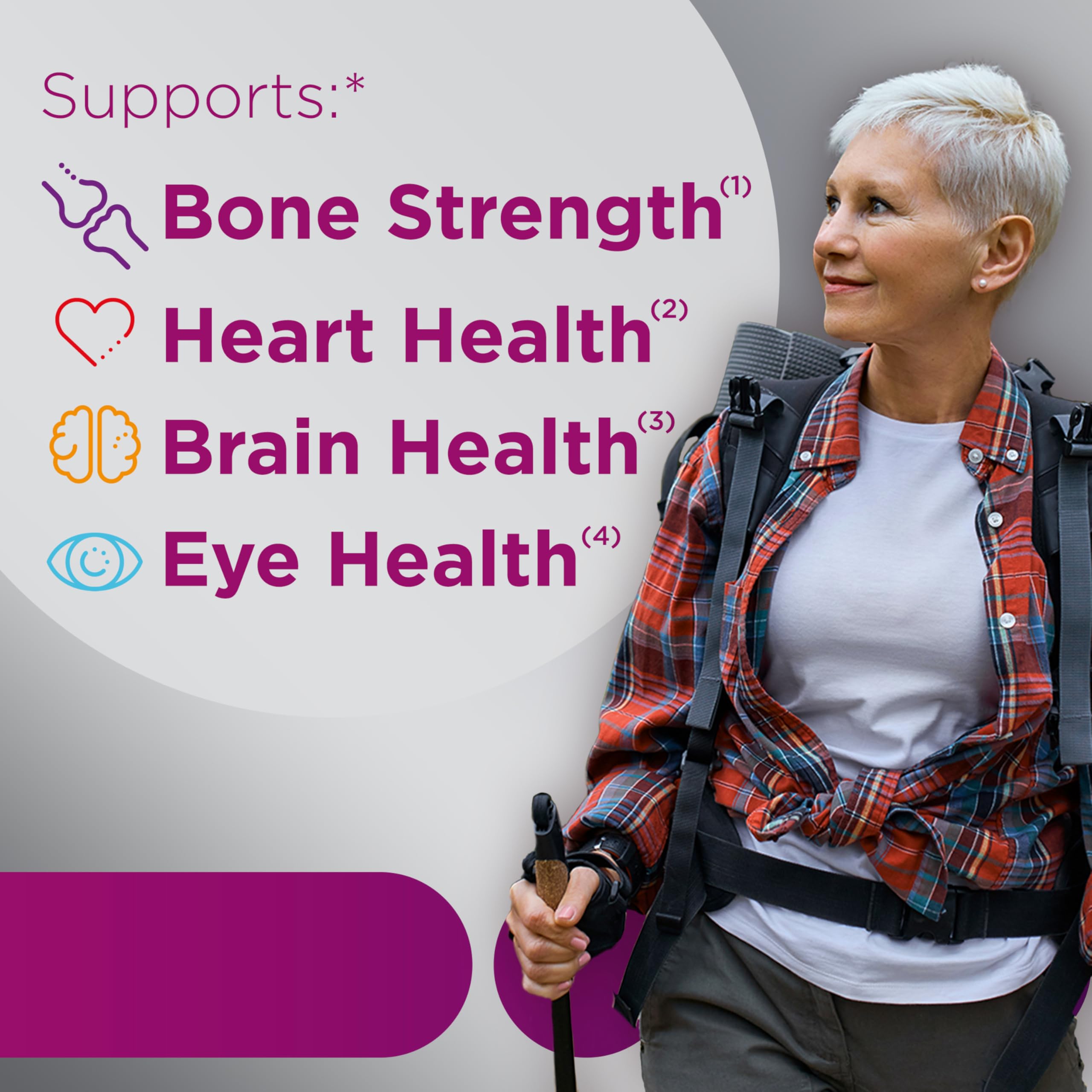 Centrum MultiGummies for Women 50 Plus, Multivitamin/Multimineral Supplement with Vitamins D3, E, B6, and B12, Assorted Fruit Flavor - 140 Count