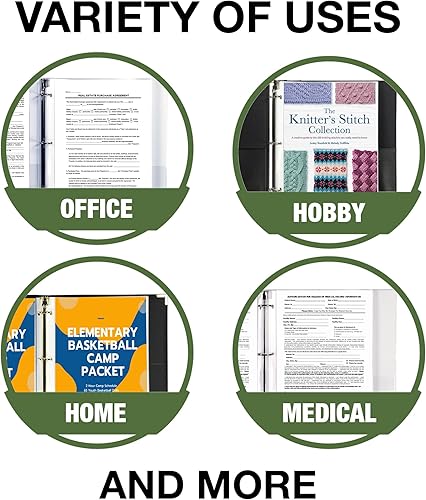 Miniatura 5 de Samsill Protectores de hojas de alta capacidad, paquete de 50, protectores de página de 8.5 x 11 pulgadas para carpeta de 3 anillos, resistentes,