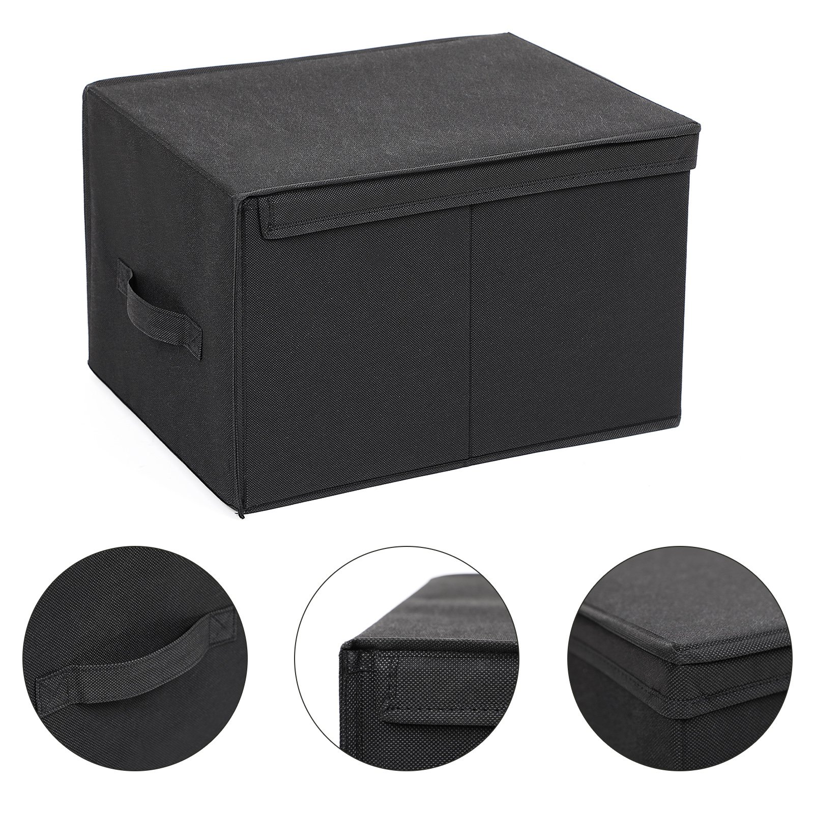 SONGMICS Set di 6 Scatole Portaoggetti con Coperchi, 40 x 30 x 25 cm