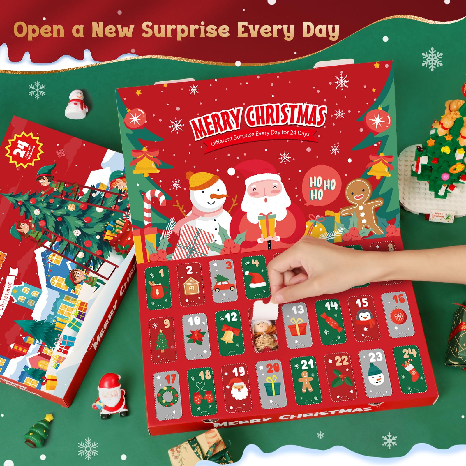 Calendario Adviento Gnomos Navideños 2026, 24 Piezas Adornos Árbol Navidad Originales