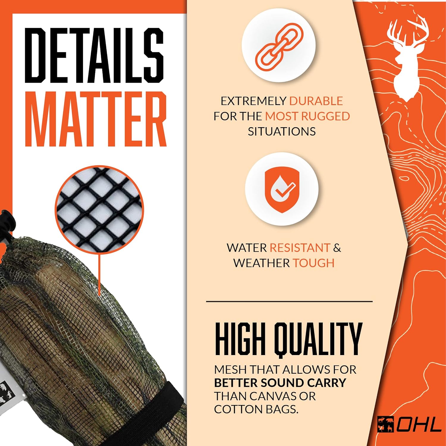 Deer Call for Whitetail Deer and Rattle Bag Buck Call - Authentic Deer Antlers Rattling Sound - Realistic Deer Caller for Doe Bleat and Fawn Distress Calls
