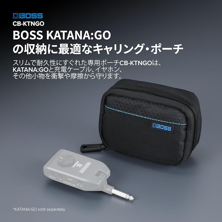 BOSS KATANA GO 別売キャリングケース付属 Amazon | ボス BOSS KTN-GOポーチ CB-KTNGO 充電ケーブル