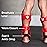 Elite Sports Muay Thai Shin Guards Kickboxing MMA Muay Thai Leg Instep Protective Pads, Martial Art Kicking Sparring Training Gear for BJJ Karate Boxing Taekwondo (Solid Red, LXL)