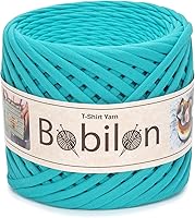 Vista 31 de Hilo de camiseta – 0.197-0.276 in – Cinta de punto para ganchillo, tejido, macramé, manualidades – 328.1 ft / 110 yardas – Hilo de algodón