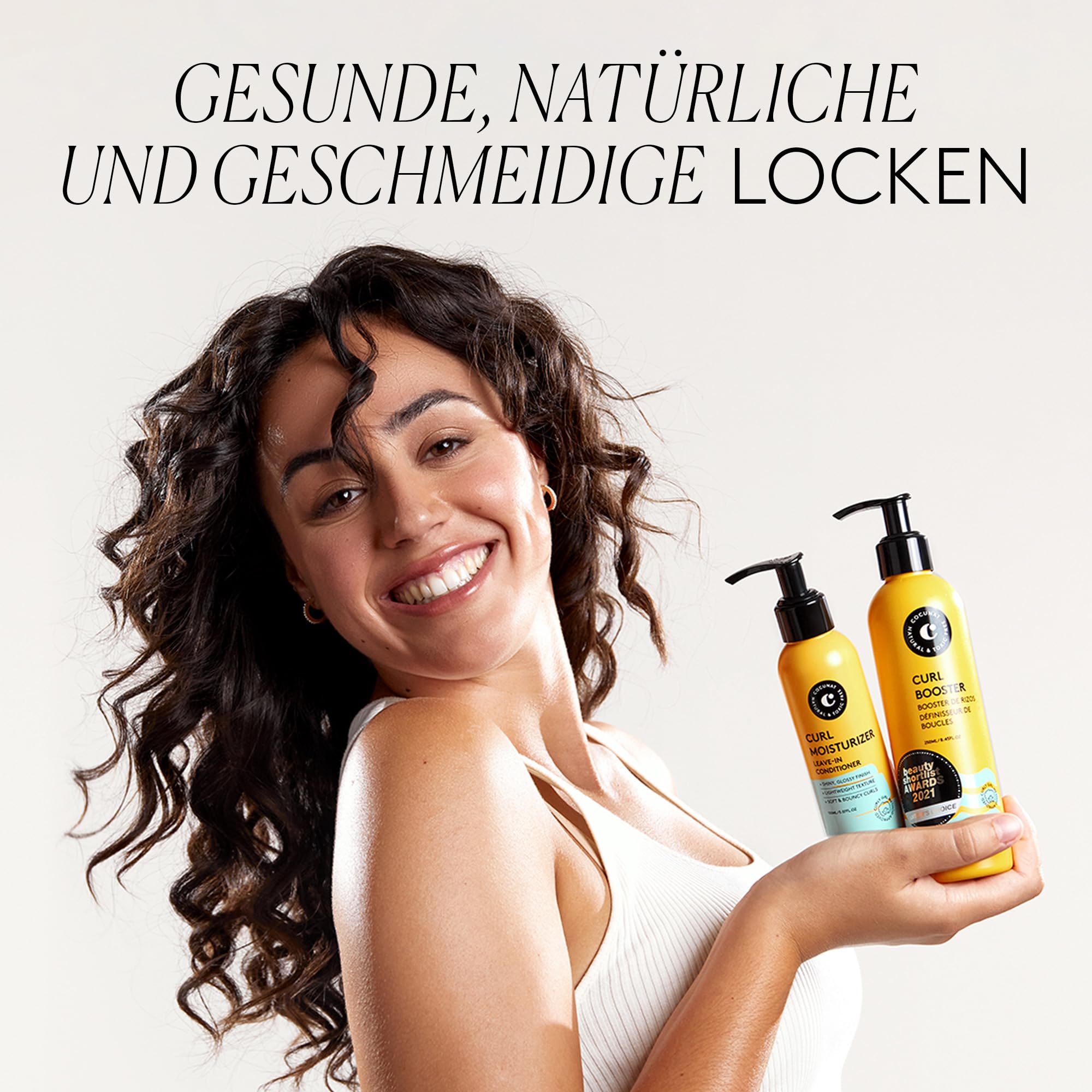 COCUNAT - Definiertes Locken-Set mit Leave-in Conditioner, Definition-Gel und Fixierspray – nährt, entfernt Frizz – Curly Methode – Toxic-Free, ohne Silikone, ohne Sulfate