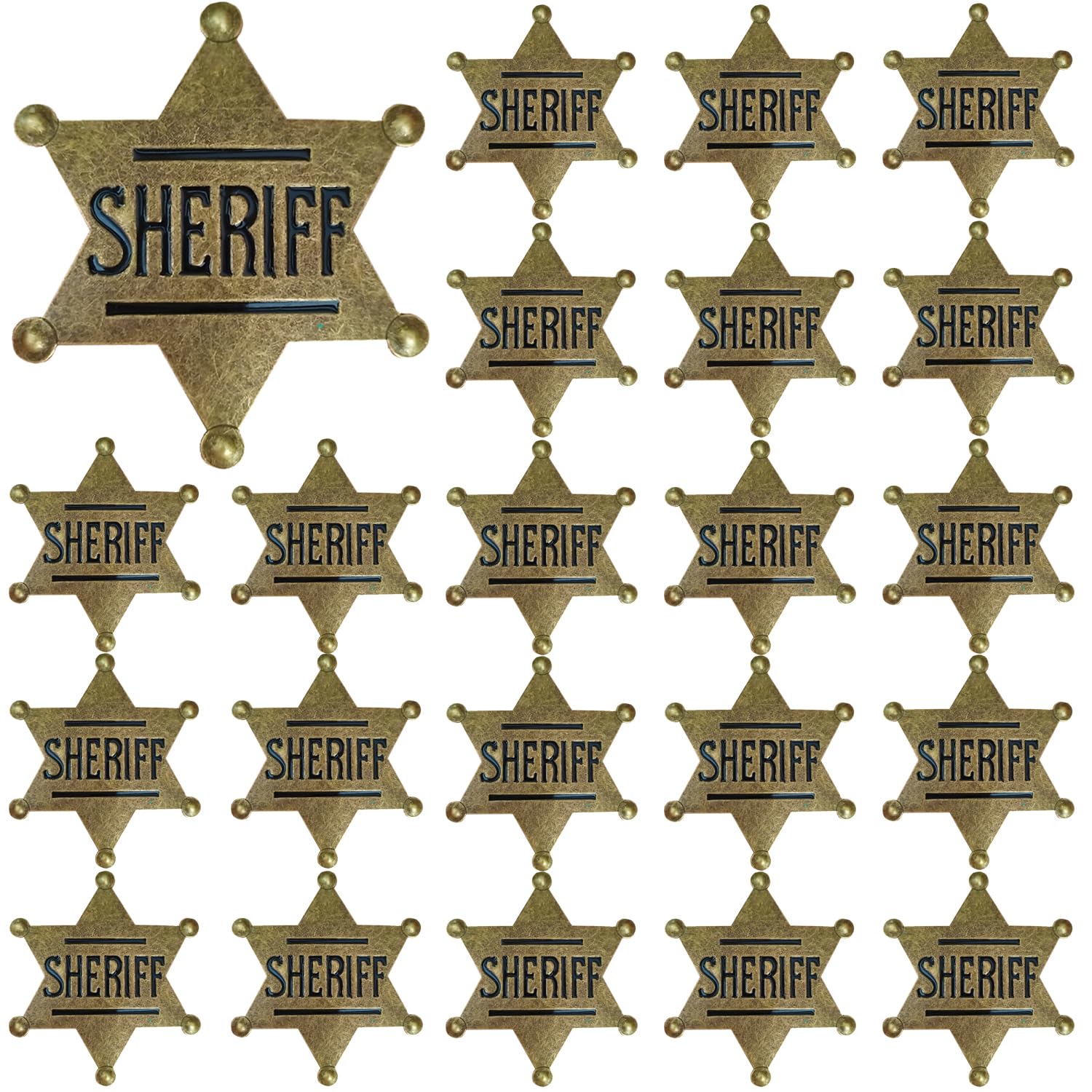 Mzztino Sheriff Badge Metal Police Badges Cowboy Decorations Party Western Police Cosplay Props Sheriff Pins for Adult