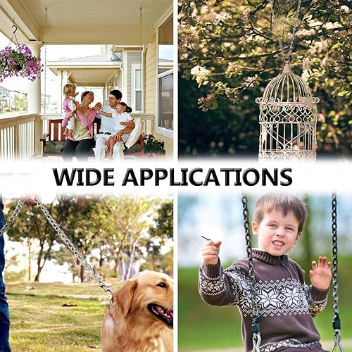 Miniatura 6 de Cadena de eslabones de acero inoxidable, cadena de bobina a prueba de eslabones de acero inoxidable 304, cadenas de seguridad para colgar plantas