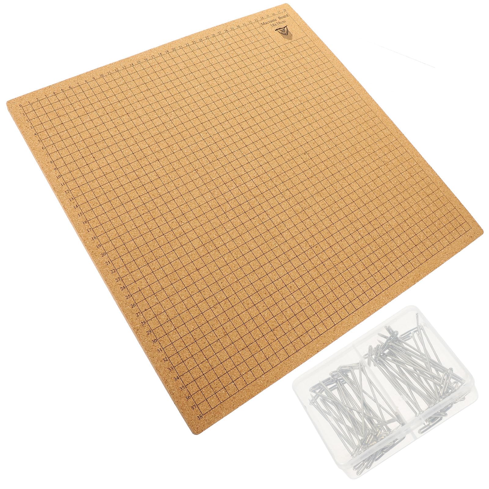 Beavorty 1juego Tablero Macramé de Corcho con Alfileres T para Proyectos de Nudos Kit Ligero y Portátil para Manualidades y Pulseras DIY
