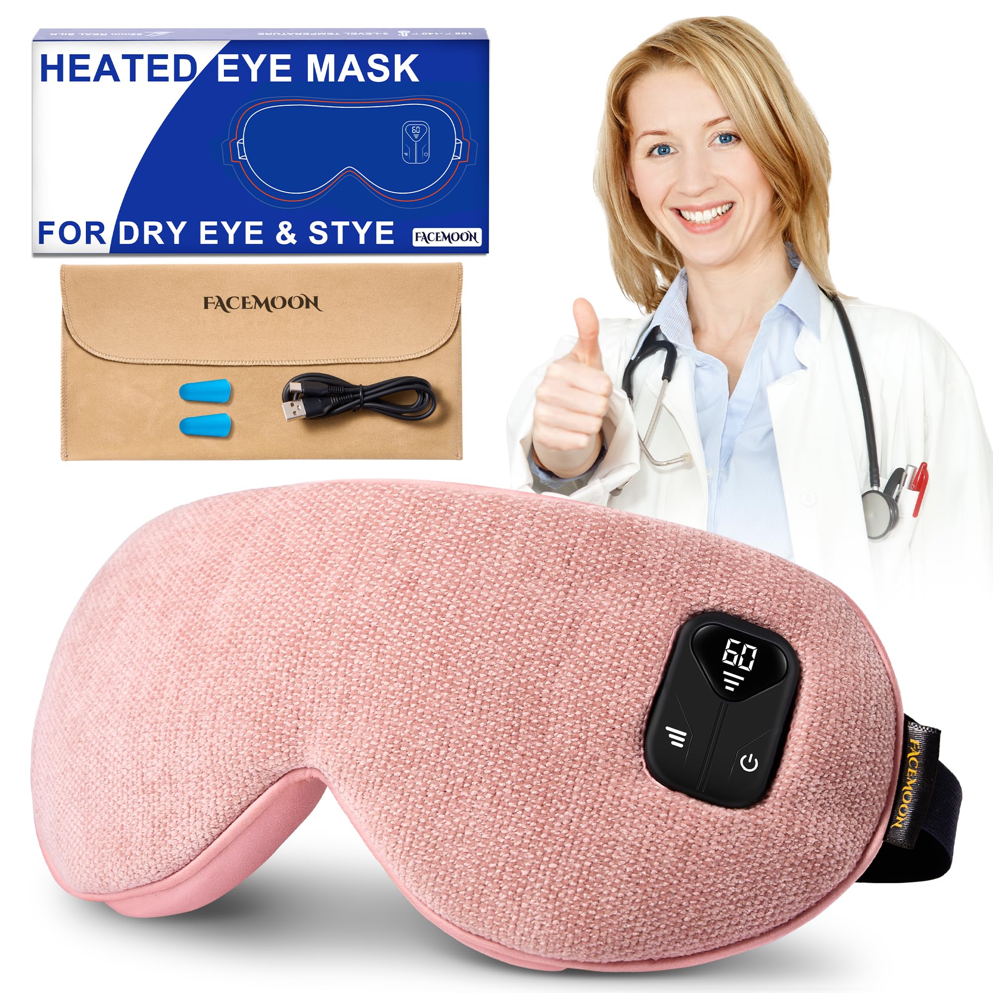 Amazon.com: FACEMOON Cordless Heated Eye Mask for Stye & Eye