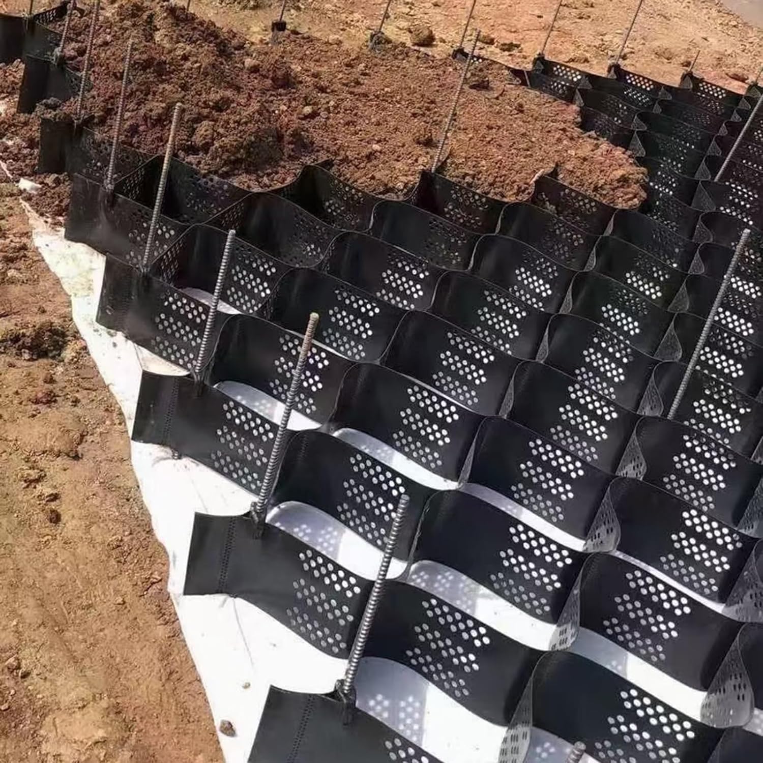 Géogrille de pose 4m x 6m : grille de stabilisation pour gravier et allée de parking