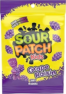 Maynards, Sour Patch Kids Grape Candy, Sour Candy, Gummy Candy, Bonbon, 185G
