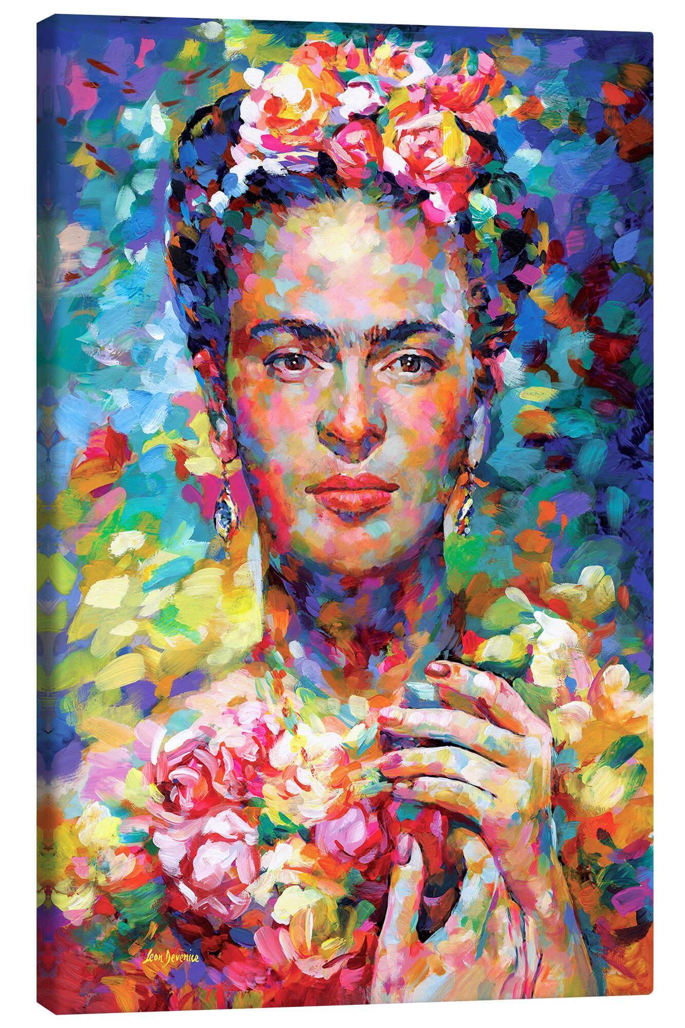 Colourful Frida Kahlo Obraz na płótnie