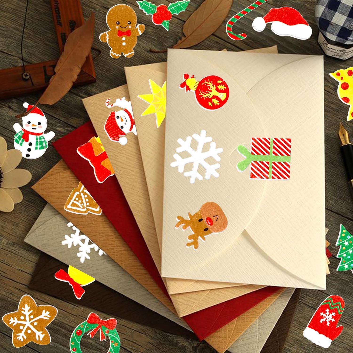 Fancy Land Christmas Foam Stickers Shapes Christmas Craft Sticker for Holiday Party Decoration 300 Pcs - Image 6