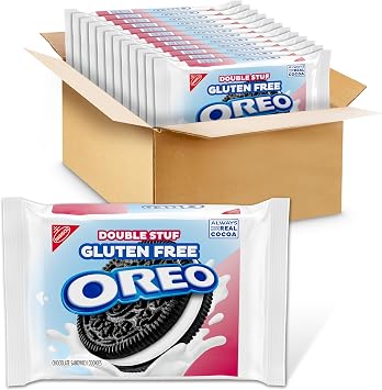 OREO Double Stuf Gluten Free Chocolate Sandwich Cookies, 12-12.47 oz Packs