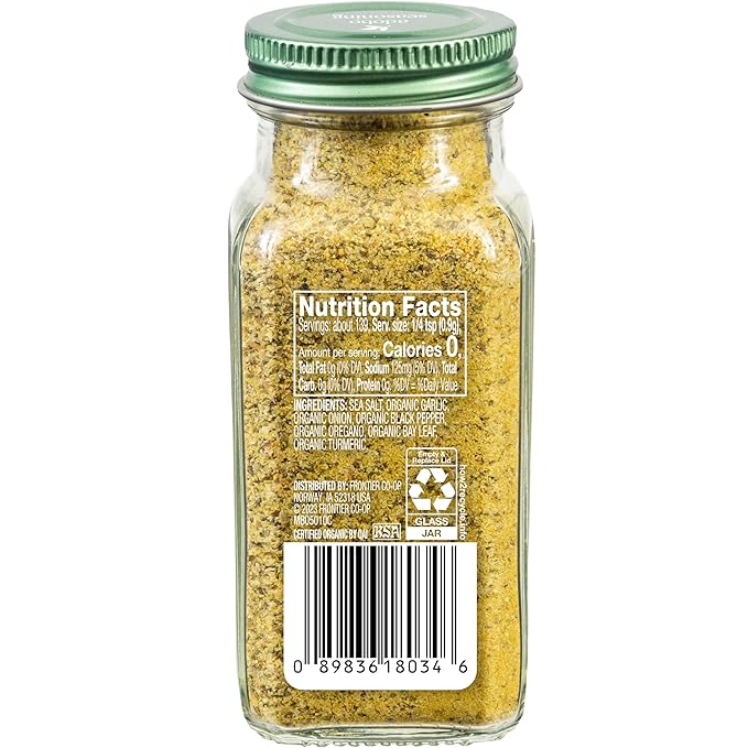 Sazonador Simply Organic Adobo, 4.14 oz, Ajo, Cebolla y Pimienta miniatura 2