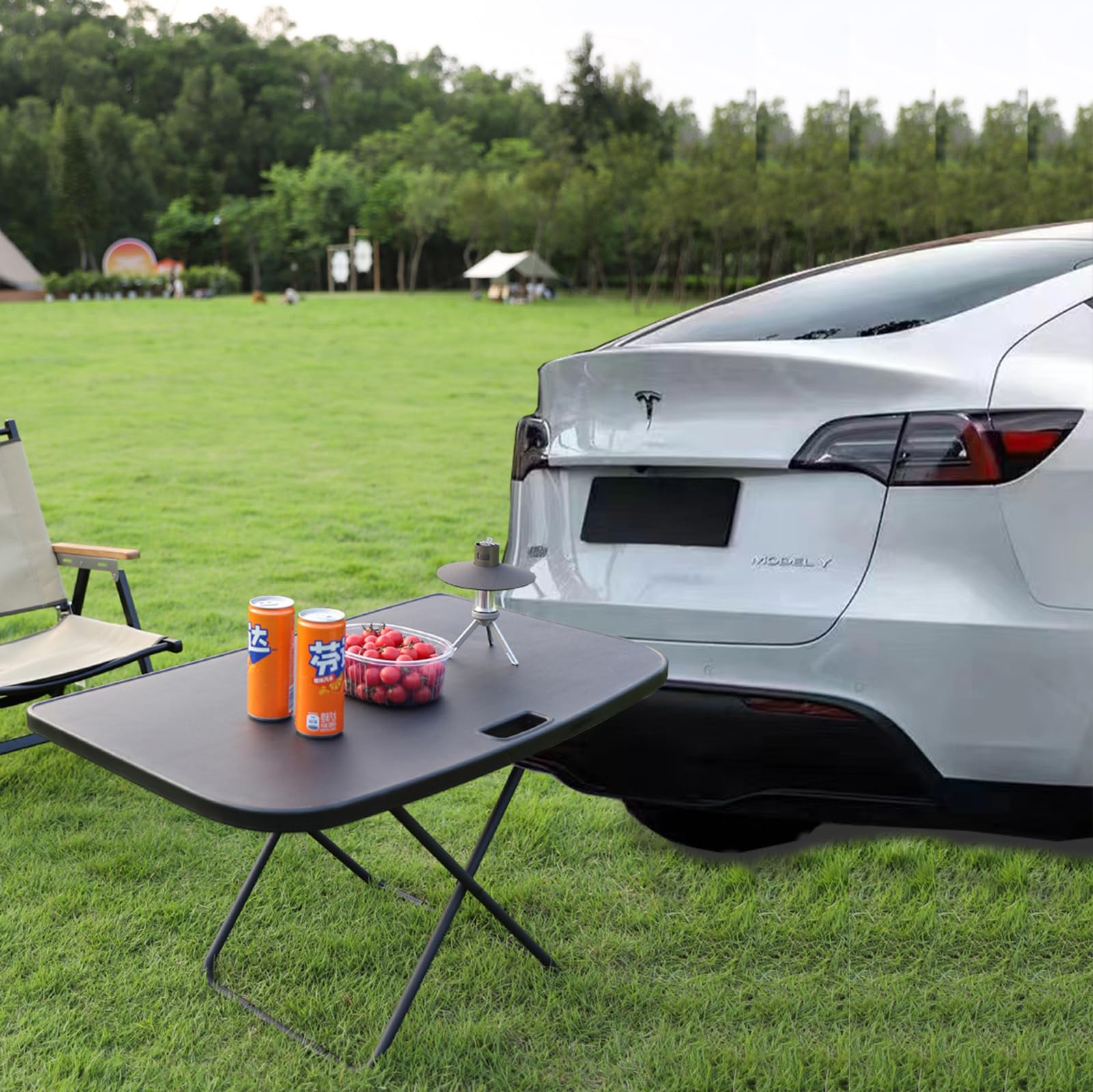 Photo 1 of EVFITUS Tesla Camping Table Tray Tesla Model Y Camping Table Tray Picnic Table Portable Folding Table Low Height Table Desk Trunk Table Tesla Model Y Accessories