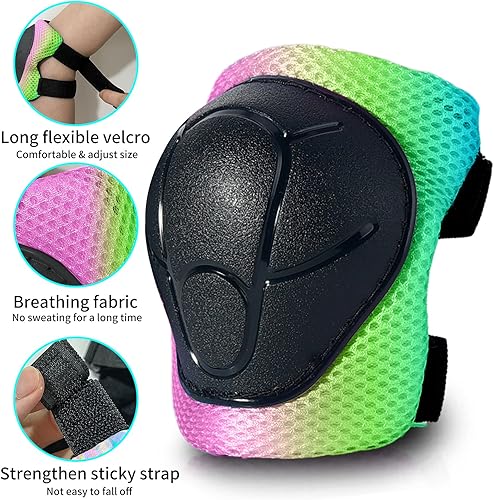 Miniatura 6 de JeeFree Skateboard Pads KidsYouthAdult Shield Elbow Pads and Wrist Guards Protective Gear,Strong Double Straps&Adjustable Easy-Fix Clips for