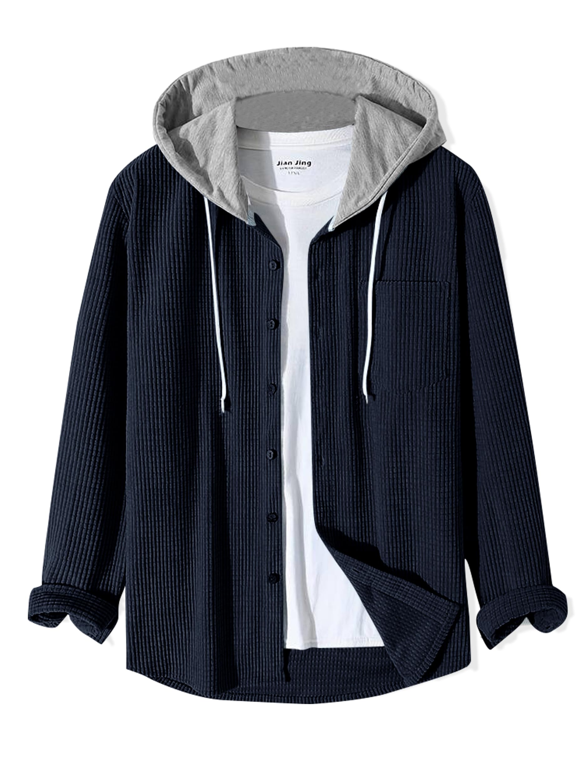 noble monk Men's Solid Regular Fit Shirt | Shirt with Hood-picture-44