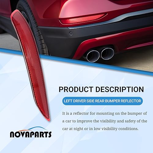 Miniatura 5 de Reflector de parachoques trasero izquierdo del lado del conductor para Chevy Cruze 84037296 GM1184116 23379299 2016 23379299