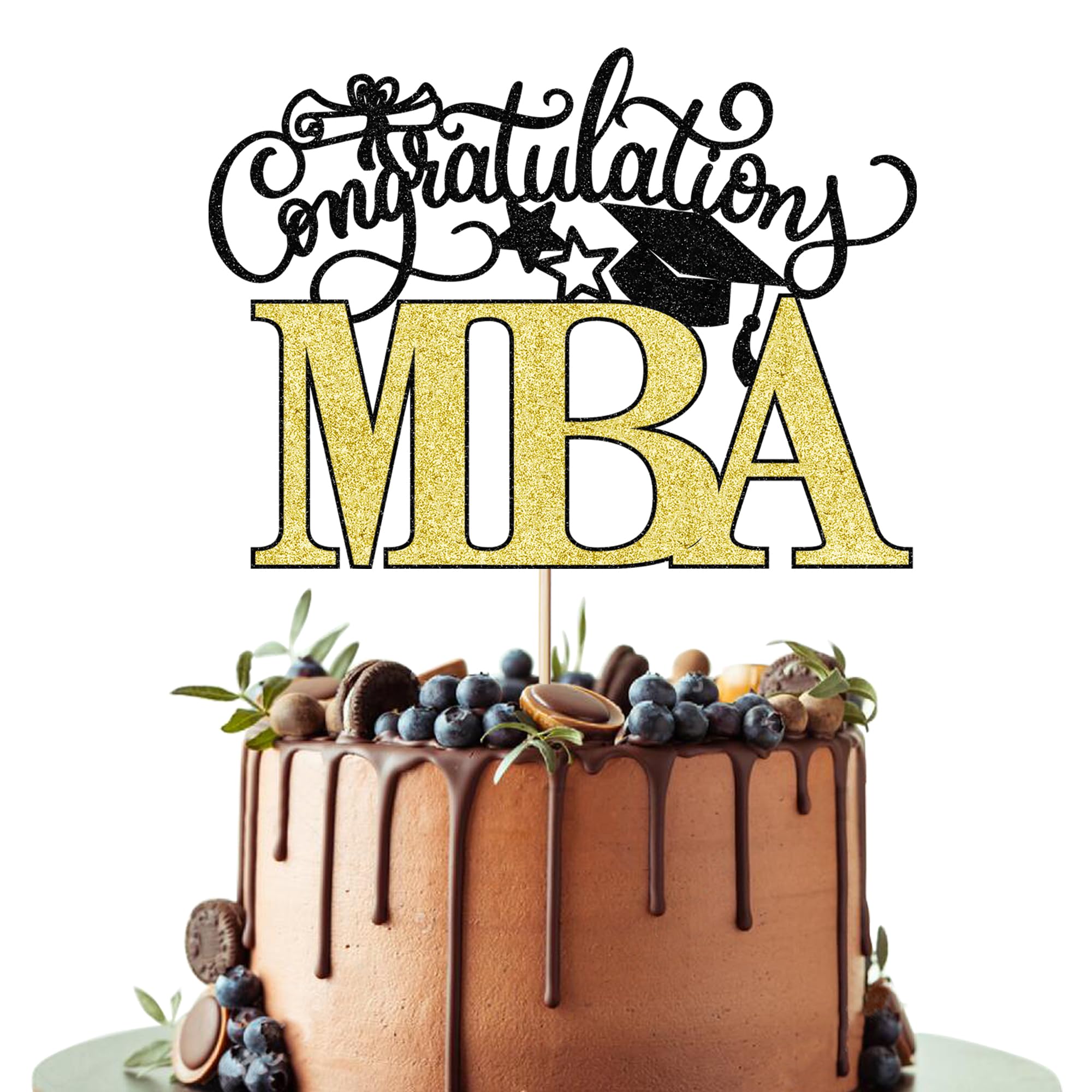 Leetaivie Congratulations MBA Cake Topper, MBA Graduation Decorations, Mastered It, Masters Degree, Congrats Grad Party Decorations, Class of 2026 MBA College Graduation Party Decorations