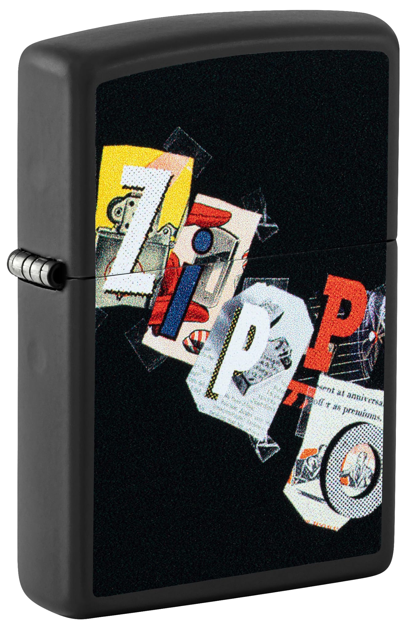 Zippo Windproof Lighter, Zippo Letters Design, Colour Image Black Matte, Refillable, Reusable, Windproof Design, Gift Box
