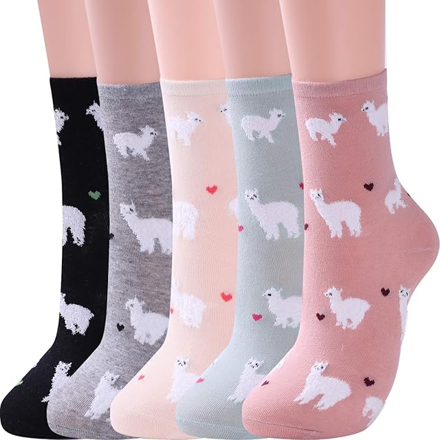 Jeasona Socks Women Cotton Socks Animal Cute Funny Multipack Gifts for Women