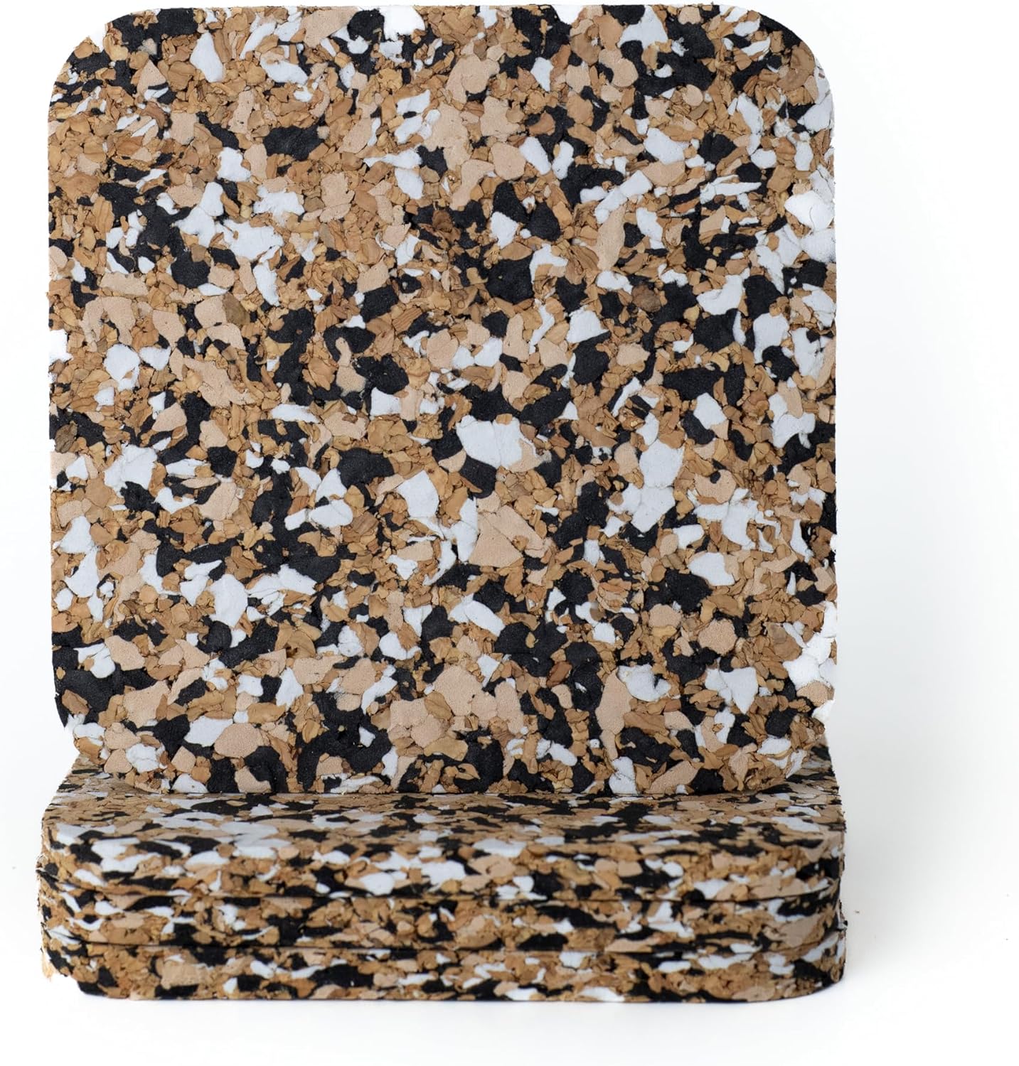 リサイクルドリンクコースター 4枚セット ドリンク用コルクコースター リサイクルサンダル製 カラフルなドリンクコースター コーヒーテ