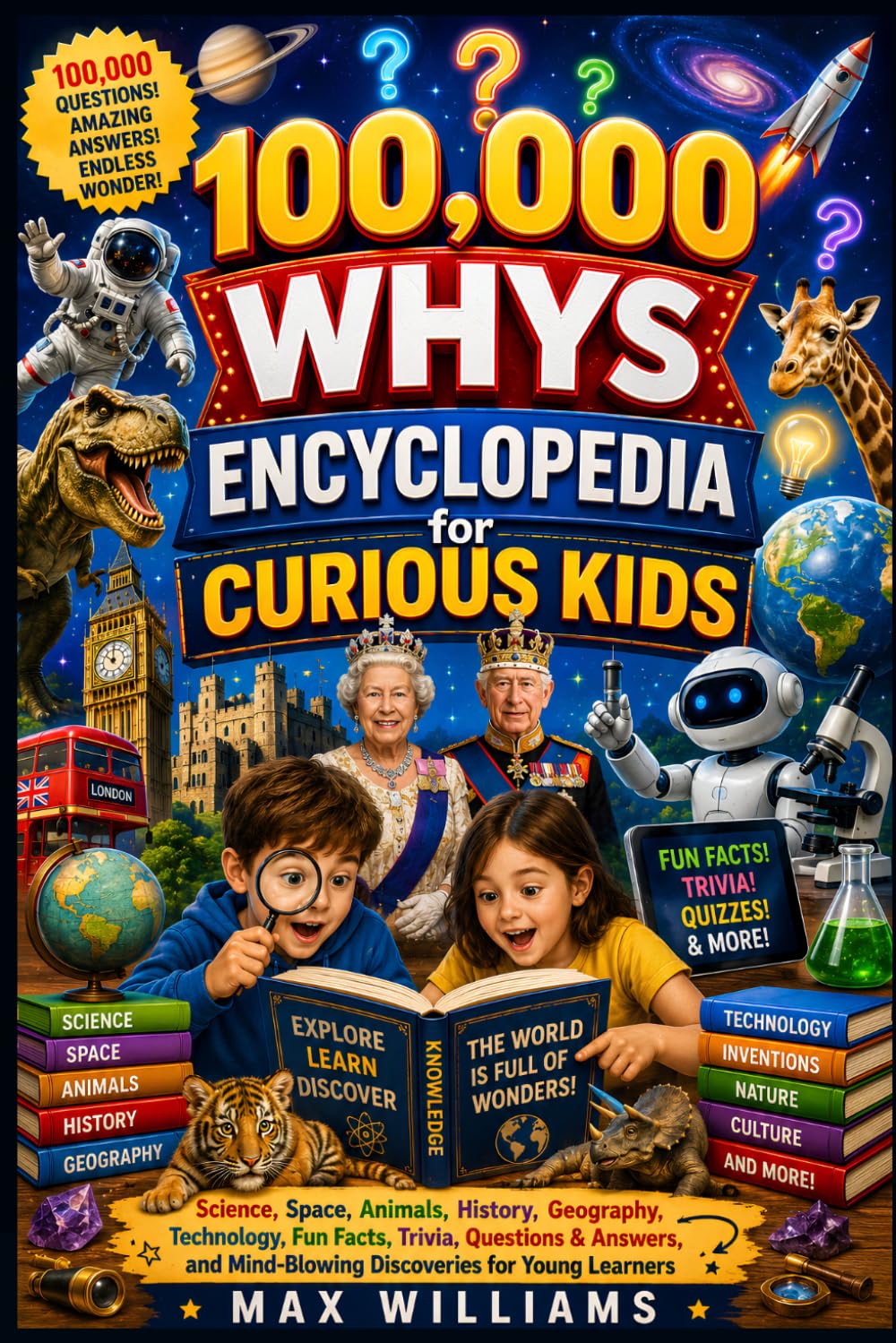 100,000 Whys Encyclopedia for Curious Kids: Science, Space, Animals, History, Geography, Technology, Fun Facts, Trivia, Questions & Answers, and Mind-Blowing Discoveries for Young Learners