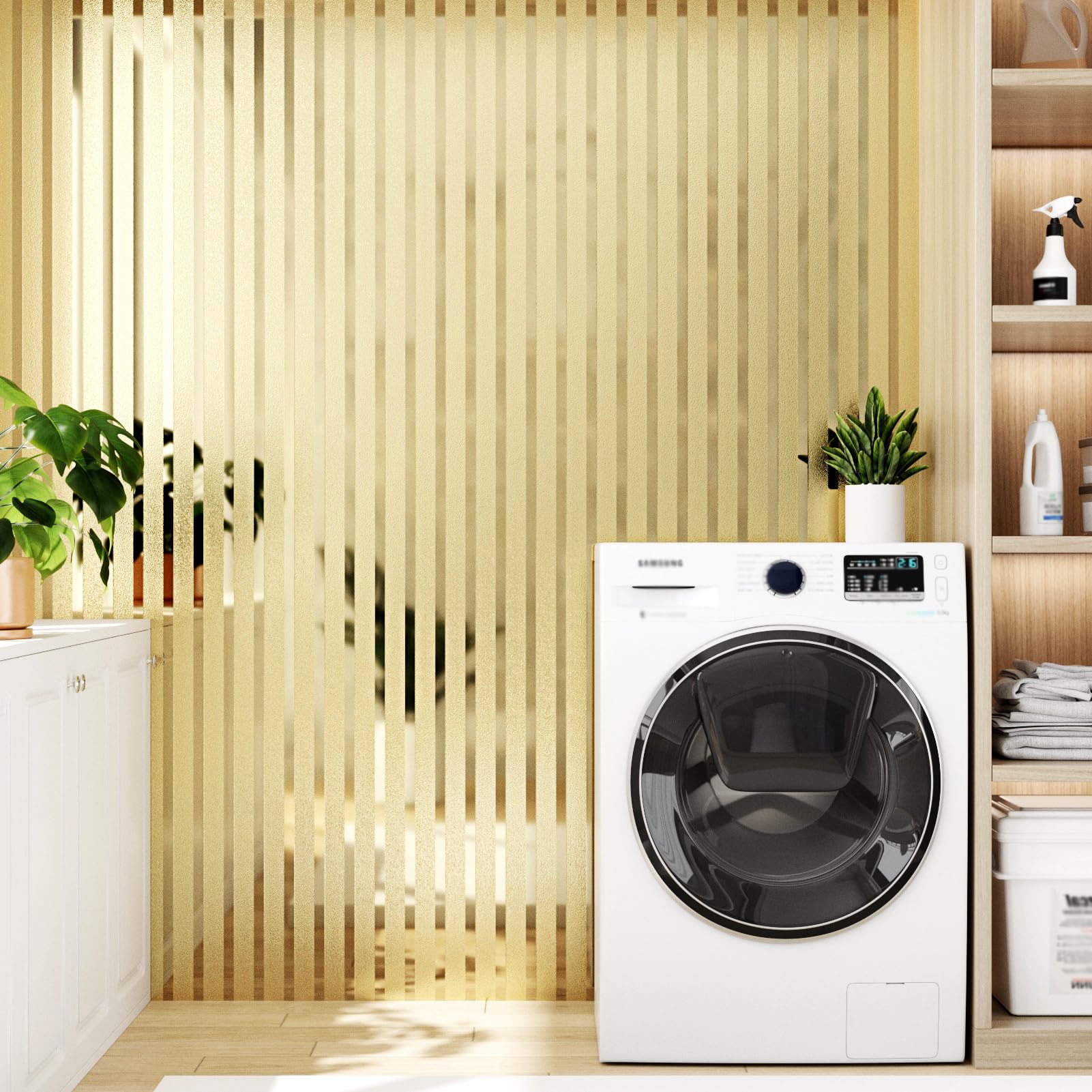 Yullpaper Light Gold 3D Wall Panels Self Adhesive Waterproof Peel and Stick