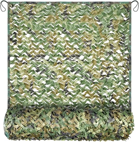 Red de camuflaje de 6.5 x 10 pies, 10 x 10 pies, 20 x 20 pies, con respaldo de malla, redes ciegas de caza, toldo de parasol, red de lona militar