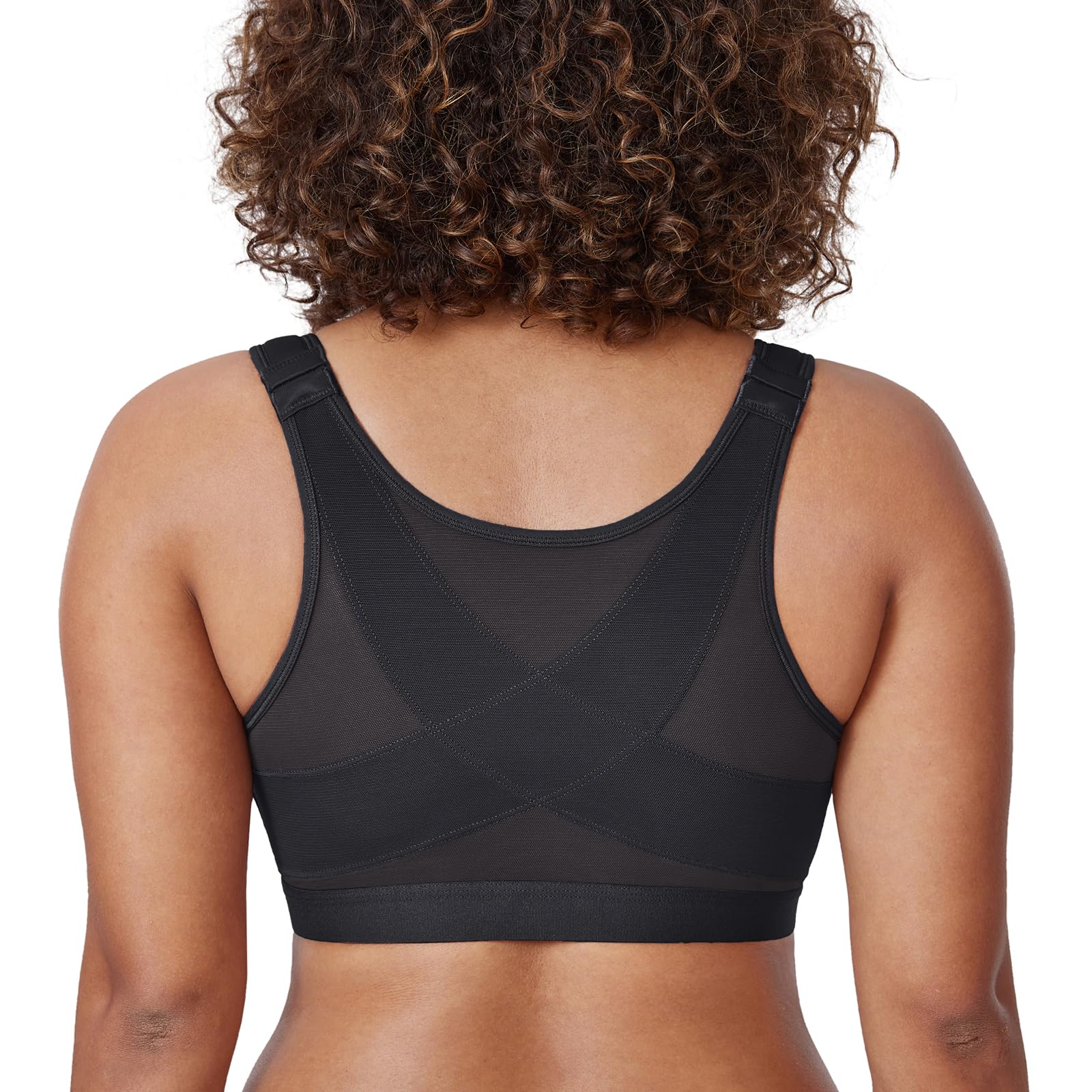 DELIMIRA Women's Front Fastening Wireless Comfort Non Padded Back Support Bra