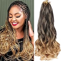 Vista 56 de COOKOO Cabello rizado francés de 10 pulgadas, prerizado, paquete de 9 rizos franceses, trenzas sueltas, cabello trenzado para trenzas de caja
