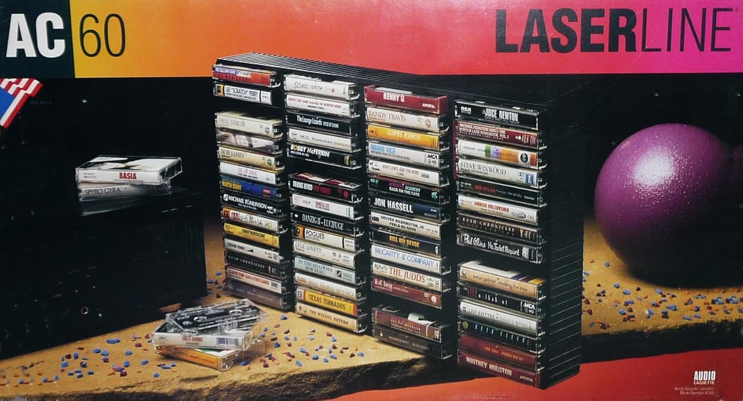 Laser Line Audio Cassette Tape Media Storage Organizer 60 Capacity