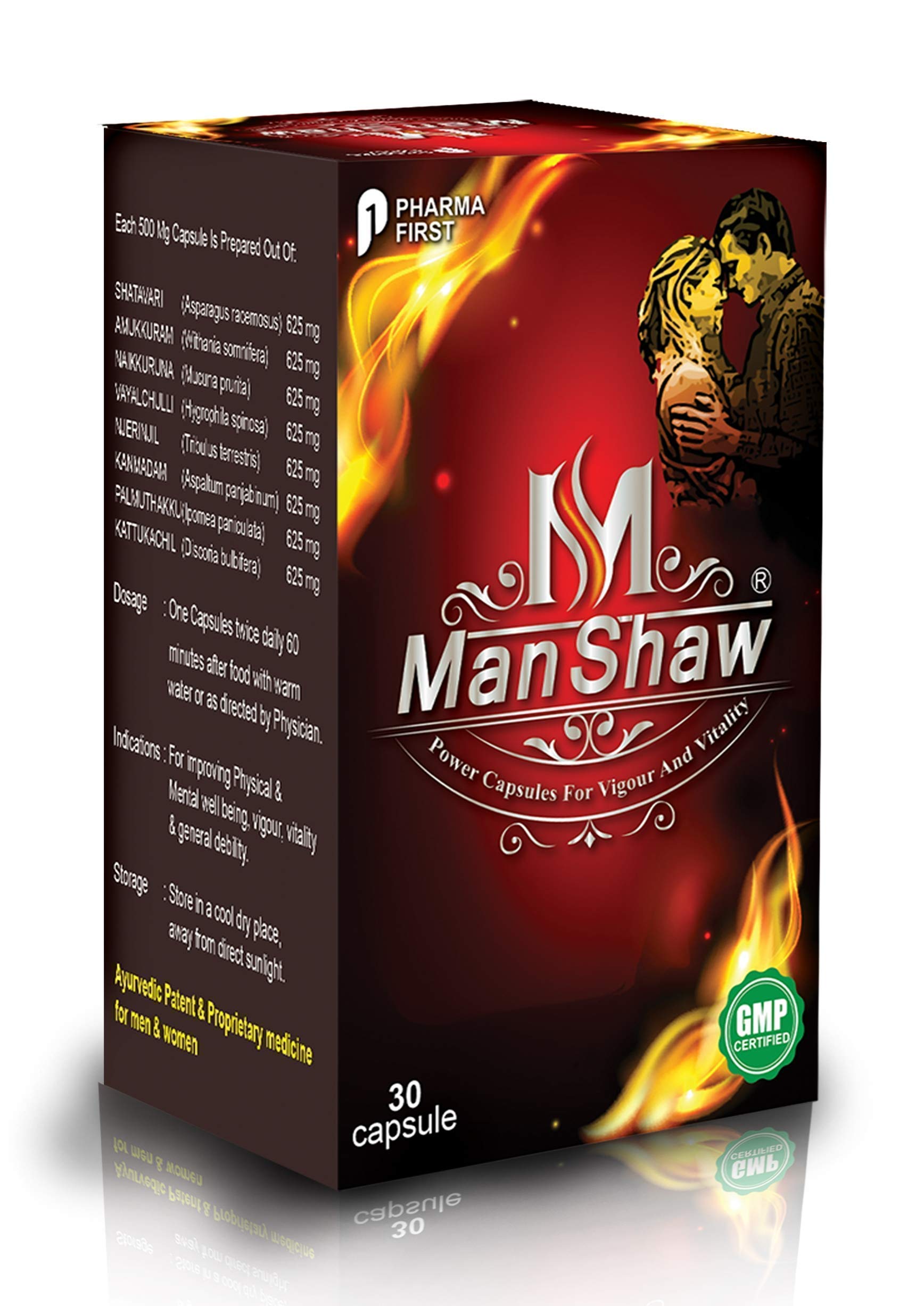 MANSHAW POWER CAPSULES - For vigour and Vitality - 100% Ayurvedic