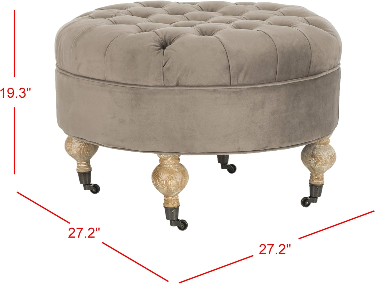 Safavieh Clara Round Ottoman