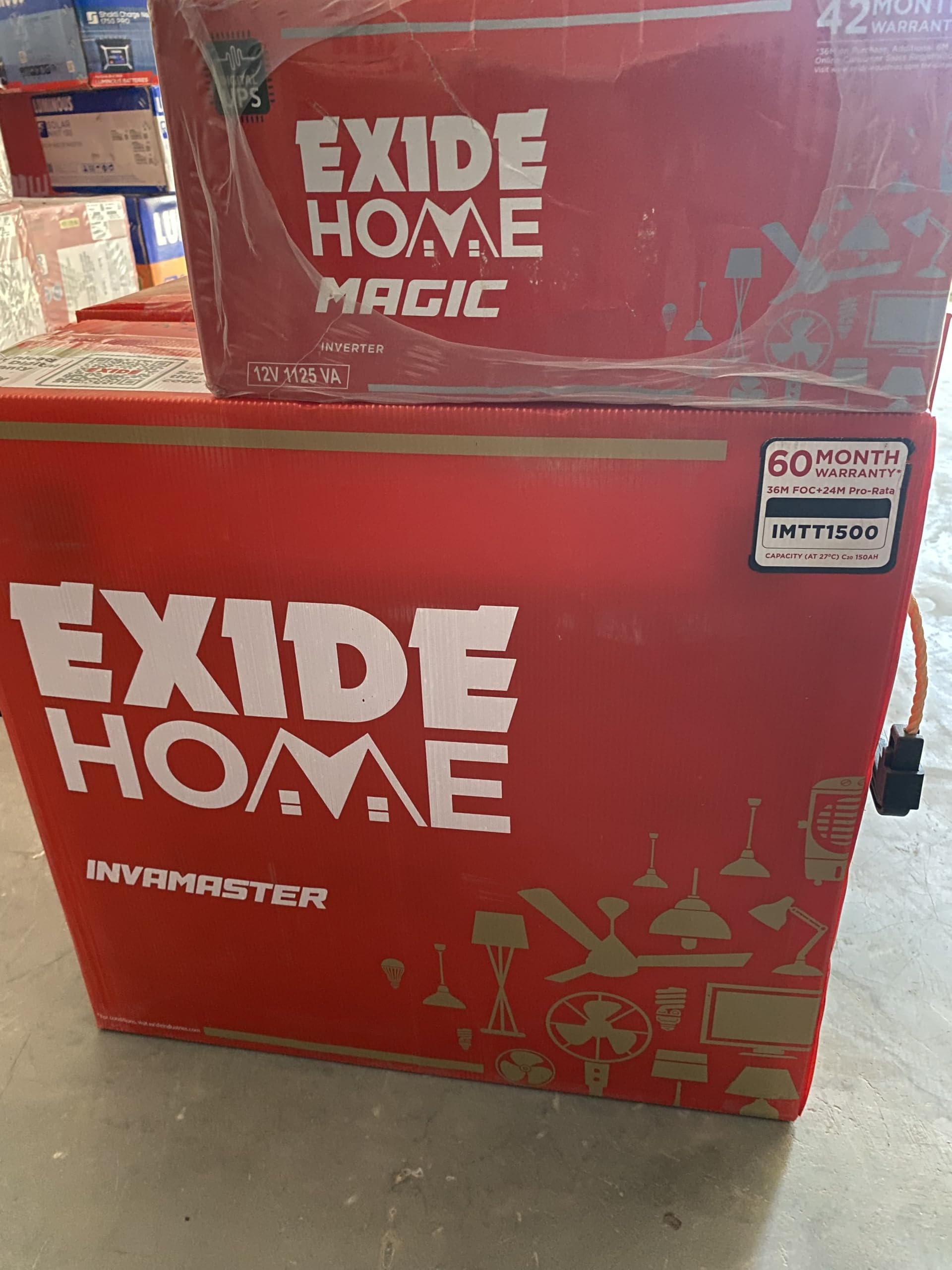 Exide Inverter & Battery Combo for Home & Office – MAGIC12V1125 (1125VA/12V) Square Wave Inverter + INVA Master IMTT1500 150Ah Tall Tubular Battery | 42M Inverter & 60M Battery Warranty-image-35