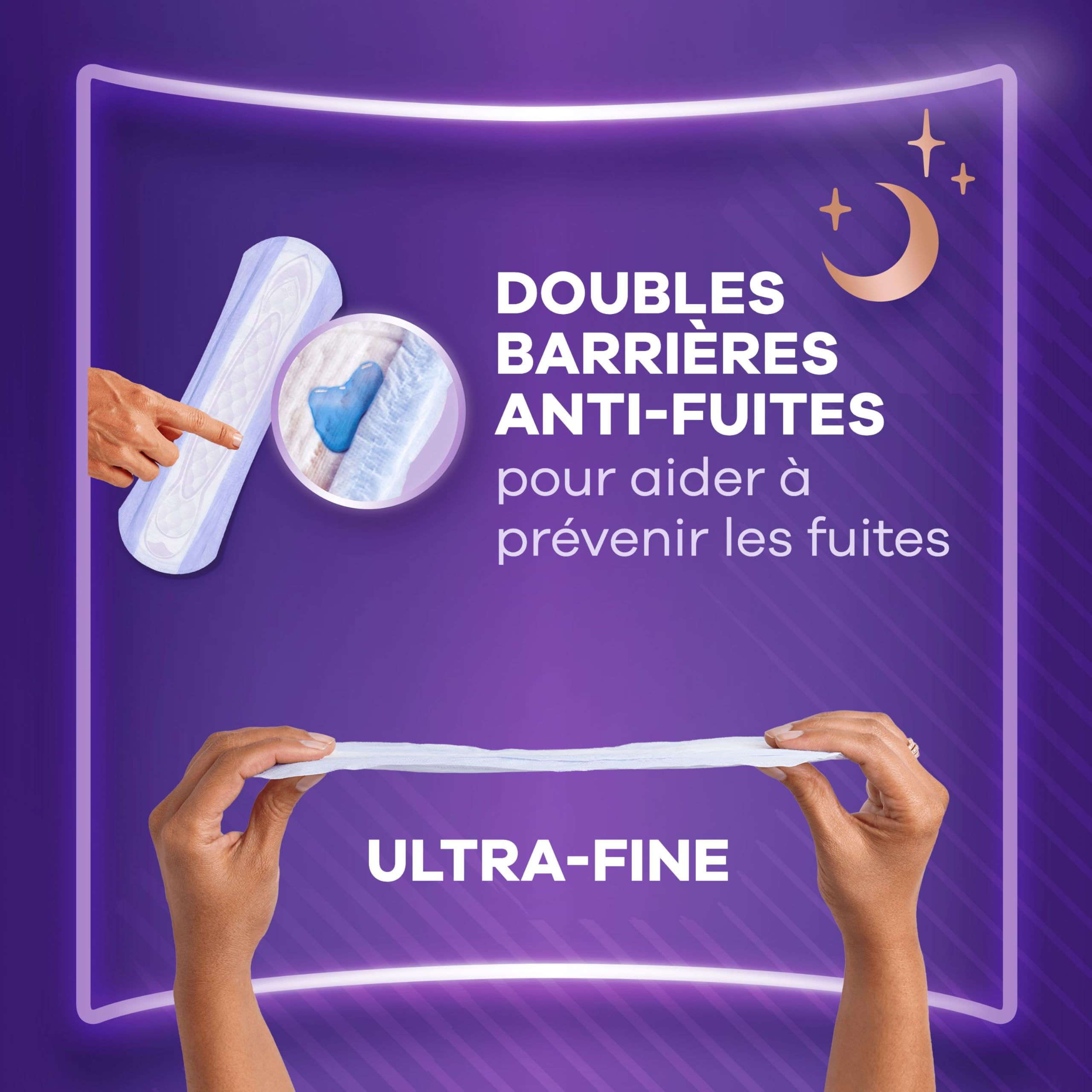 Always Discreet Extra Secure, Serviettes Pour Incontinence ou Fuites Urinaires, Fuites Importantes, Format Eco, 7 Gouttes, Ultimate Night, 48 Pochettes Individuelles (4 x 12 unités)