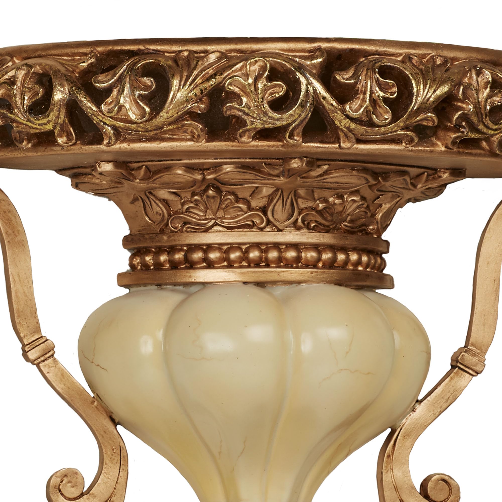 Touch of Class Chalmette Wall Shelf - Gold/Ivory - Victorian Style - Decorative Wall Shelves for Bedroom, Living Room, Kitchen, Hallway, Entryway