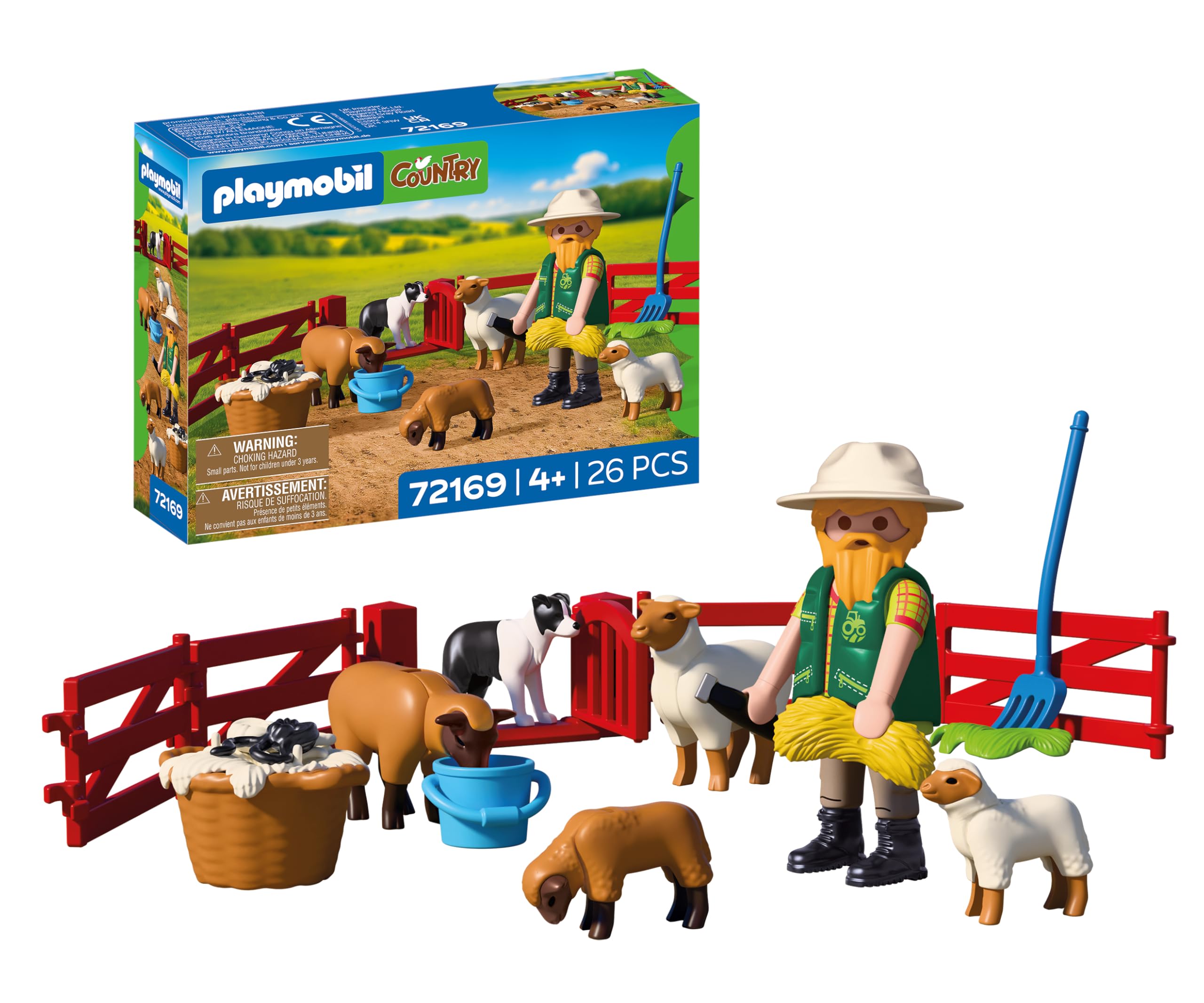 Playmobil | Country | Young Shepherd | Sheep Set with Lambs, Herding Dog, Pen & Accessories | For Children Aged 4+ | 72169 — image 1