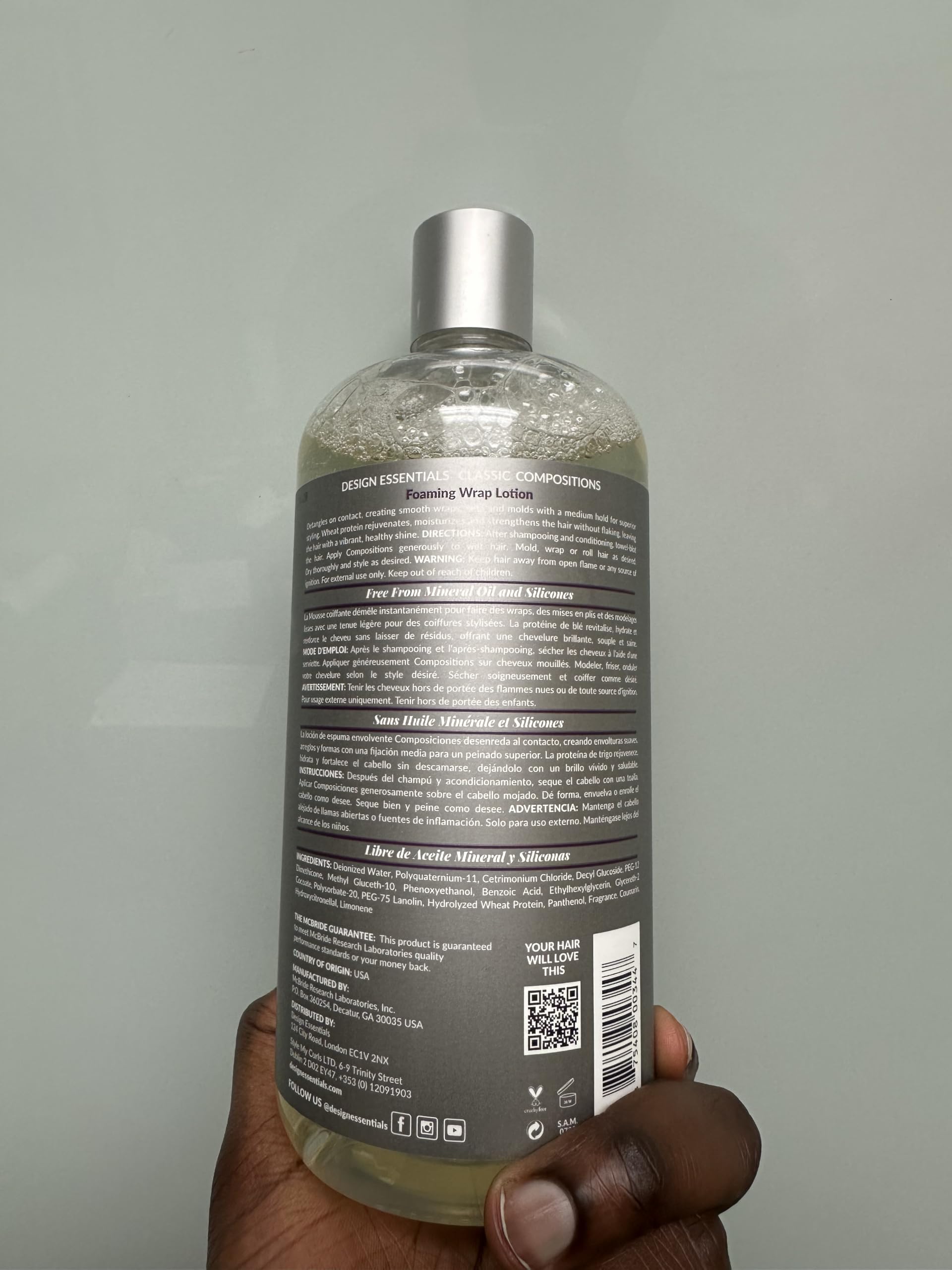 Design Essentials Compositions Foaming Wrap Lotion Refill for Natural and Relaxed Hair