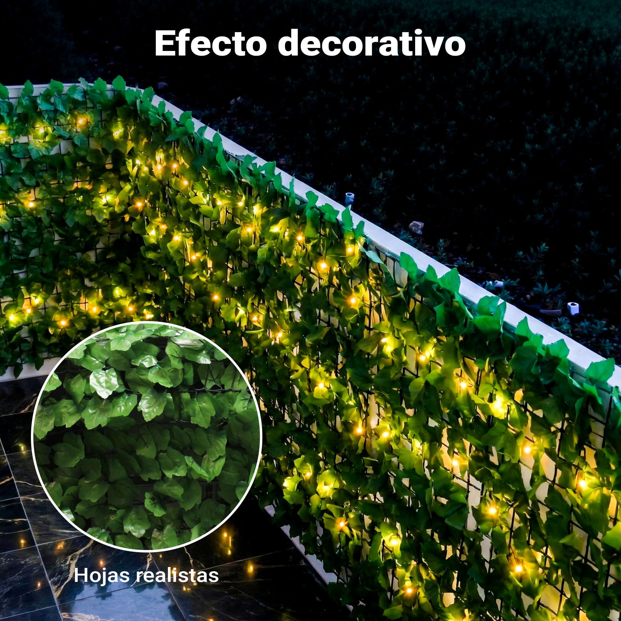 WilTec Red de protección de la Visibilidad Aspecto de Hojas 300 cm x 150 cm Cubierta de Pared protección de privacidad