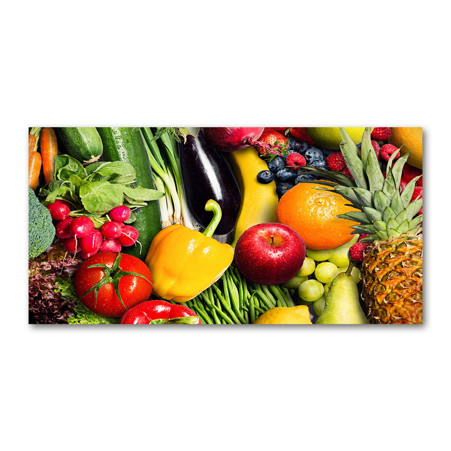 Image en verre acrylique Verduras y frutas Tulup pour masquer un mur vide avec élégance