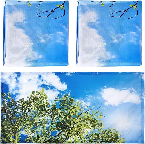 Miniatura 1 de Hortsun Paquete de 2 cubiertas de luz fluorescente de 4 x 2 pies, cubierta magnética para luz de techo, suministros de habitación para oficina en