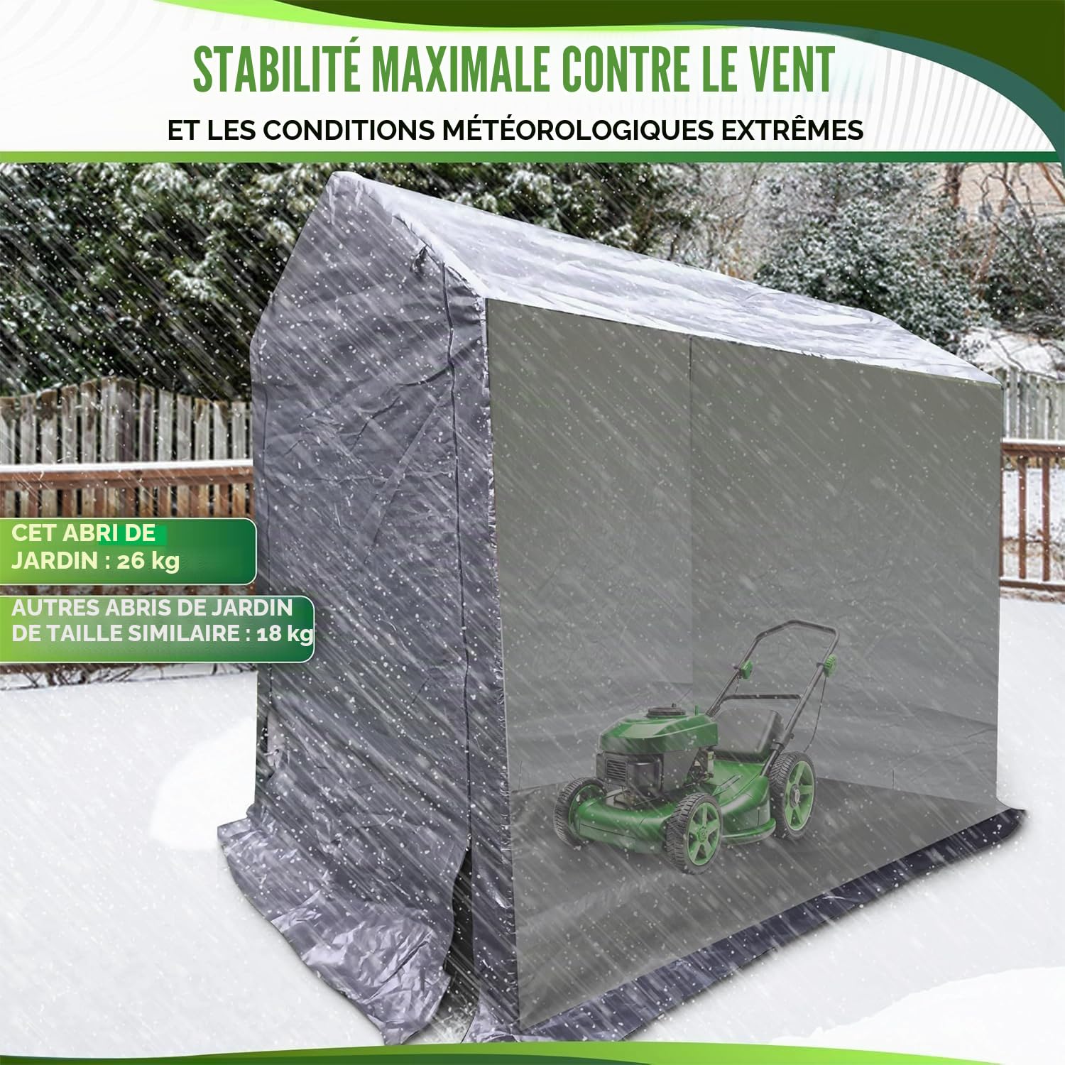 WIELS Abri à outils 170 x 240 x 213 cm 8,7 m³, abri de jardin, garage à vélos, abri de moto, film plastique, abri à outils, garage de tente, tente à outils (anthracite, 240 x 170 x 227 cm)