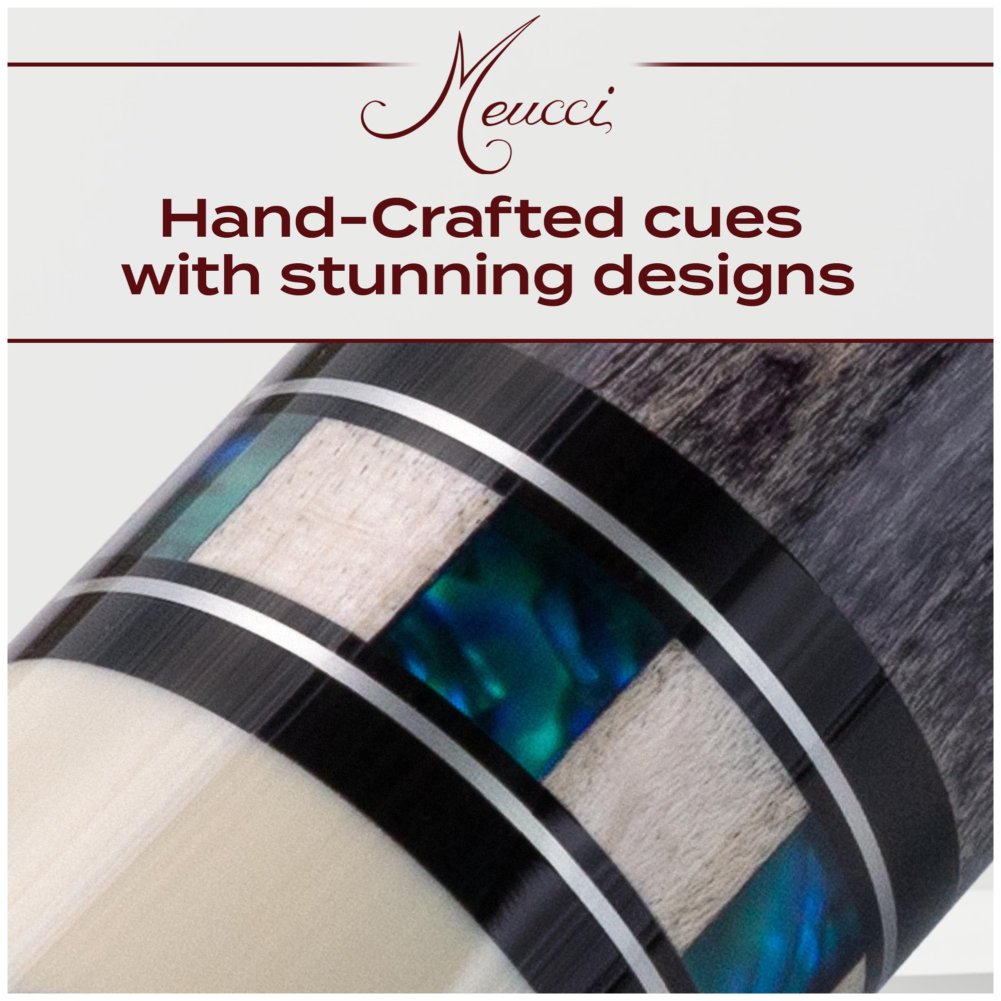 Meucci Pool Cues - Merry Widow, Blue & Gray - Maple Cue Stick