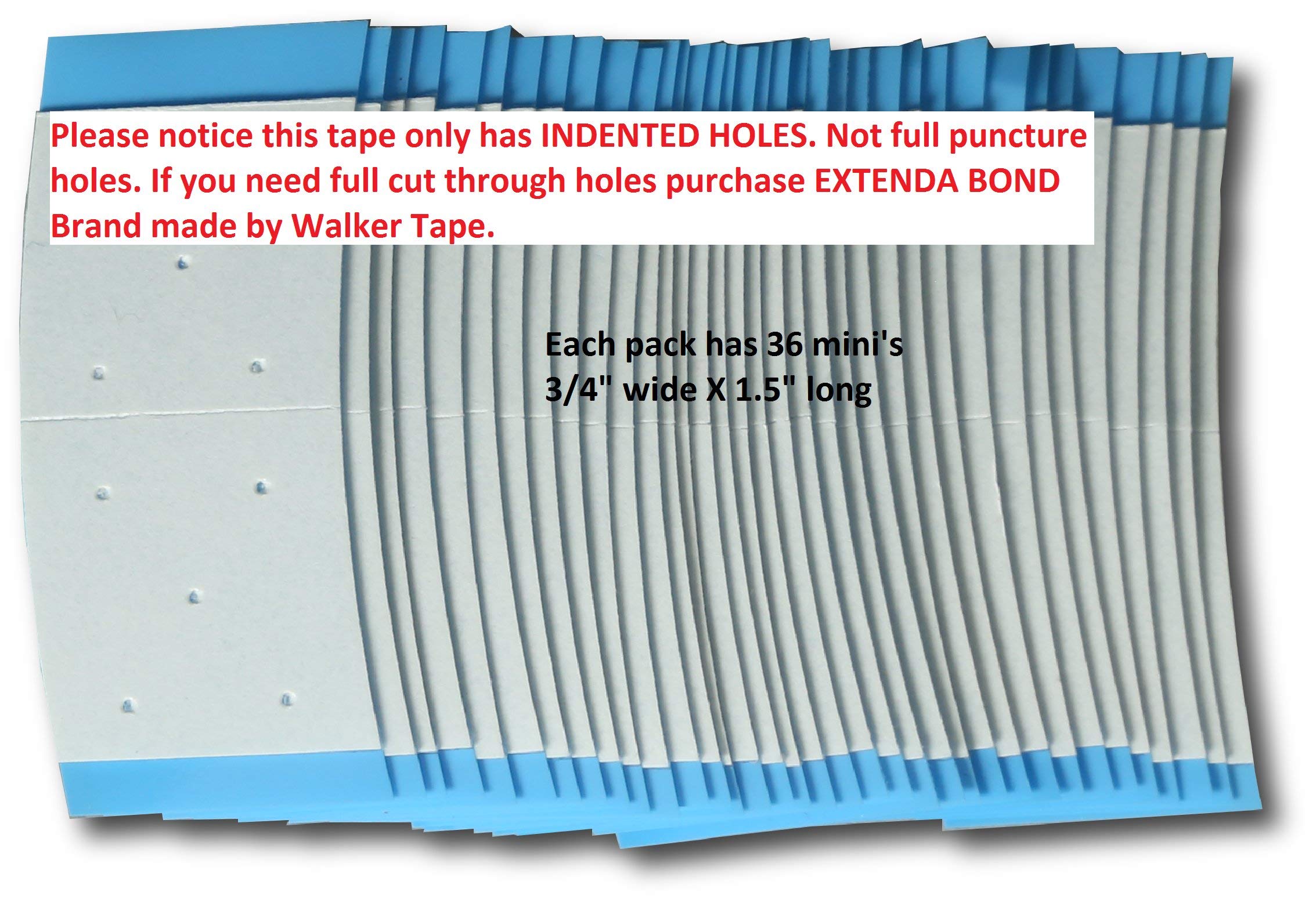 Pro-Flex Blue Mini Tabs with Holes Toupee Tape - Pack of Two