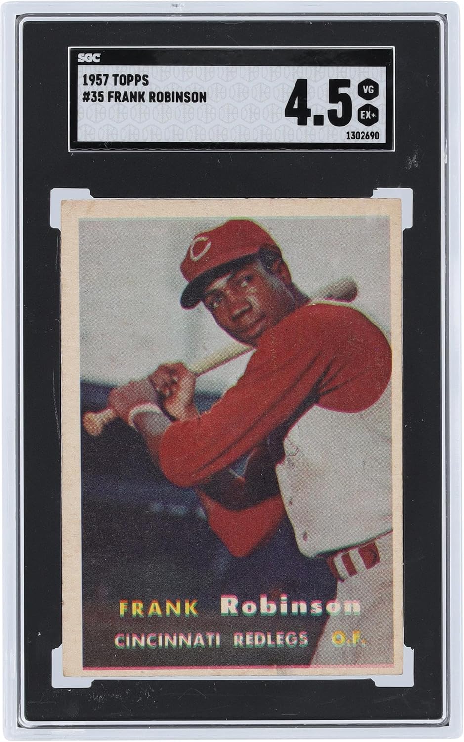 Frank Robinson Cincinnati s 1957 Topps #35 SGC Authenticated 4.5 Rookie Card - Baseball Slabbed Rookie Cards