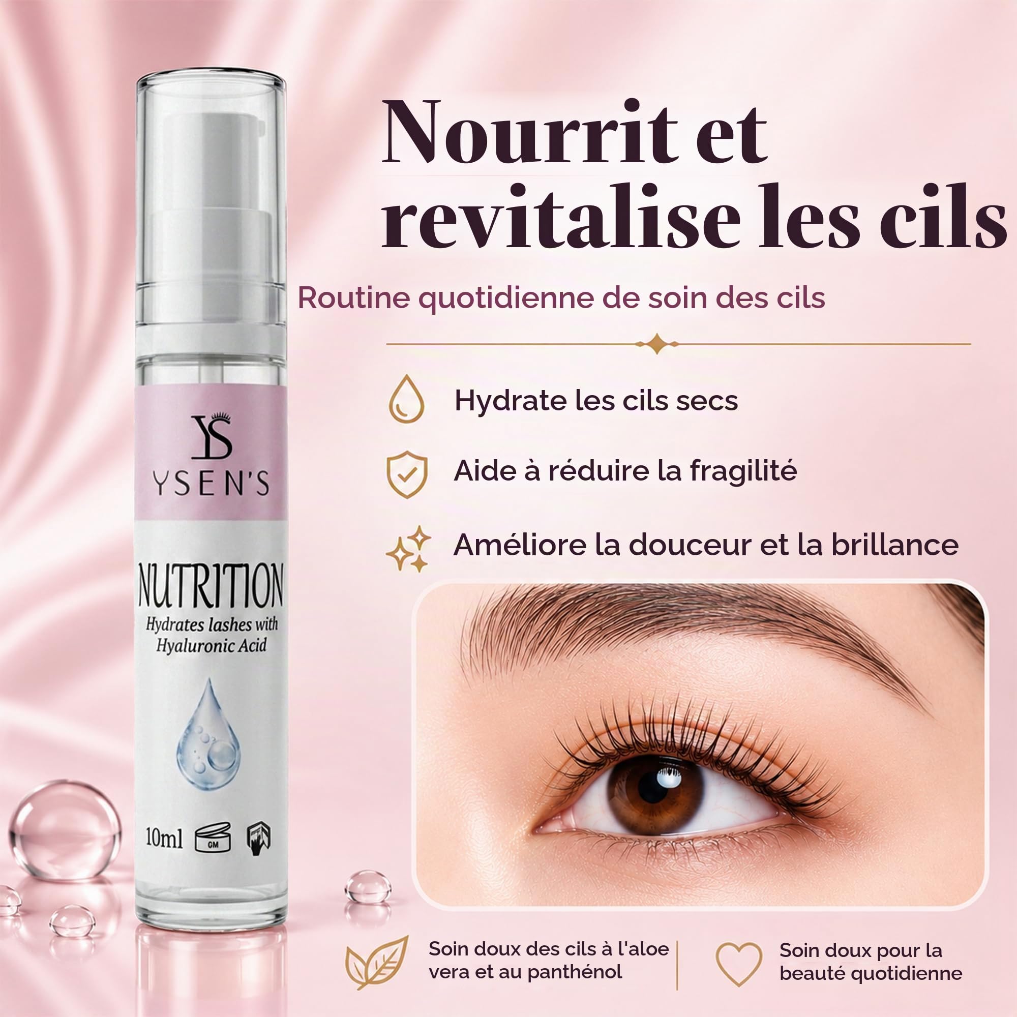 YSEN’S Kit Rehaussement de Cils, Brow Lift Kit Sourcil, 10 Utilisations | Kit rehaussement de cils avec 20 sachets, 4 paires de coussinets et accessoires, jusqu’à 10 utilisations.