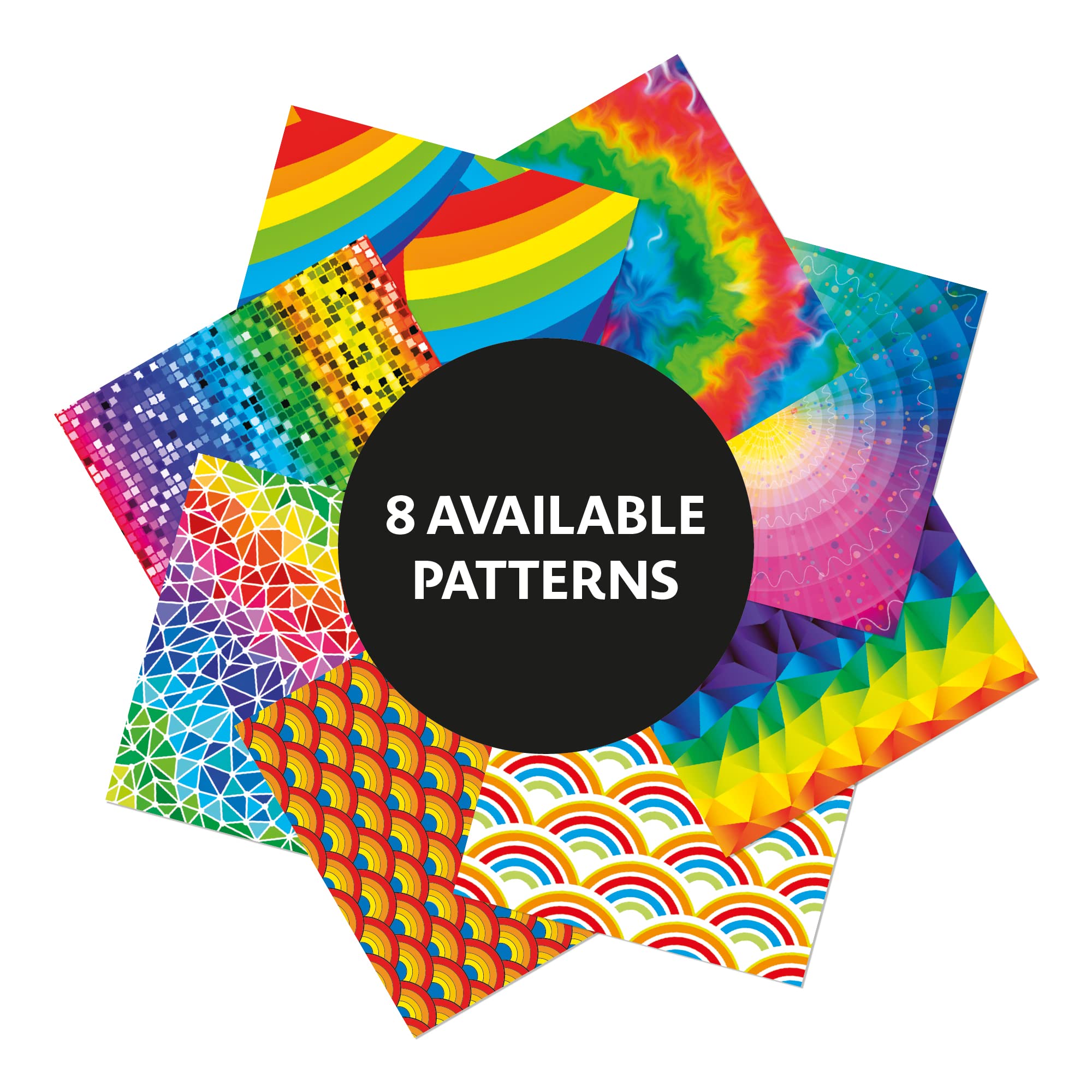 Origami Paper 100 Sheets Rainbow Patterns 6" (15 cm): Tuttle Origami Paper: Double-Sided Origami Sheets Printed with 8 Different Patterns (Instructions for 7 Projects Included) — Amazon image 14